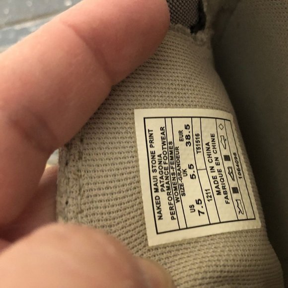 Patagonia Naked Maui Stone Print Green Hemp Slip On Loafer Womens Shoes Size 7.5 - Picture 7 of 9